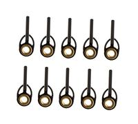 B Baosity 10 Piezas Anillas para Caña de Pescar Guía Ojo Accesorio Pesca Bastidor Reforzado Anillo Cerámico Montaje Adecuado para Restaurar Reparar Caña, 1.6mm
