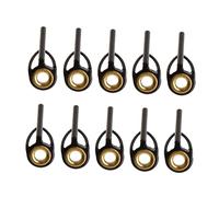 B Baosity 10 Piezas Anillas para Caña de Pescar Guía Ojo Accesorio Pesca Bastidor Reforzado Anillo Cerámico Montaje Adecuado para Restaurar Reparar Caña, 1.0mm