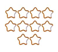 B Baosity 10 Piezas Mosquetón Llavero Gancho Rápido Clip Desmontable Estrella Cinque Puntas Aluminio para Camping Senderismo Adecuado para Regalar Decorar el, Oro
