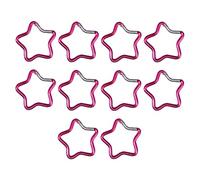 B Baosity 10 Piezas Mosquetón Llavero Gancho Rápido Clip Desmontable Estrella Cinque Puntas Aluminio para Camping Senderismo Adecuado para Regalar Decorar el, Rosa roja