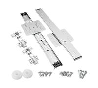 B Baosity 2 Piezas Rieles Deslizantes Puerta Kit Armario Corredero Plegable Metal Instalación Práctica Apto para Gabinetes Libreros Oficinas, 450 mm