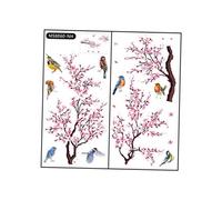 B Baosity 2 Piezas Vinilo Decorativo Pared Pegatinas Florales con Pájaros Papel Tapiz PVC Autoadhesivo Desmontable Impermeable Adecuado para Sala de, Vertical, Individual