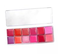 B Baosity 2x de Pintalabios de 12 Colores, Kit de Maquillaje Cosmético Humectante con Brillo Mate