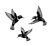 B Baosity 3 Piezas de Metálicas de Colibríes para Decoración de Pared, Ideales para La Entrada O La Sala de Estar.