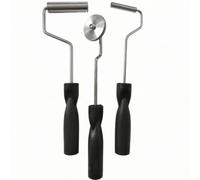 B Baosity 3 Piezas Rodillo Fibra Vidrio con Cabeza Aluminio Estriado Rodillo Laminador Fibra Vidrio Ligero Herramienta para, SET 3