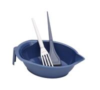 B Baosity 3 Piezas Tazón para Teñir Cabello Brocha Cerdas Suaves Paleta de Mezcla Juego de Mezcla Antimanchas en PP Apto para Salón Profesional Uso Doméstico, Azul