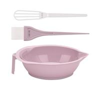 B Baosity 3 Piezas Tazón para Teñir Cabello Brocha Cerdas Suaves Paleta de Mezcla Juego de Mezcla Antimanchas en PP Apto para Salón Profesional Uso Doméstico, Rosa