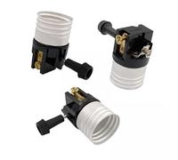 B Baosity 3x 3 Piezas Base Porta Lámparas Socket Reparación Conmutador Giratorio Terminal PP Removible Adecuado para Reparación Doméstica Accesorios de Ilumina