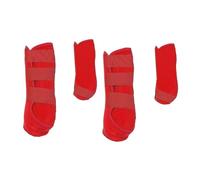 B Baosity 4 Piezas Botas para Caballo Accesorios Ecuestres Neopreno Soporte Protector de Tendón Reutilizable Adecuadas para Entrenamiento, Rojo