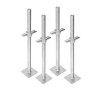 B Baosity 4 Piezas Gatos Niveladores Tornillo Base Ajustable Andamio Soporte Acero Hueco para Reparación Construcción Trabajo