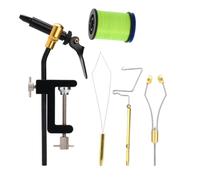 B Baosity 5 Piezas Fly Tying Herramientas Vise Metálico Bobbin Holder Threader Diseñadas para Aficionados a la Pesca con Mosca Deportes Acuáticos Regalos para, Hilo Verde
