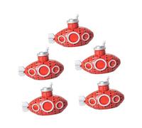 B Baosity 5 Piezas Mini Estatuilla Figura Decorativa para Acuario Adorno Tanque de Peces Decoración Ornamental de PVC Diseño Encantador Adecuado para, Rojo