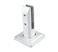B Baosity Abrazadera de Vidrio Acero Inoxidable Soporte Clip Cuadrado para Poste de Baranda Ajuste Firme Material Instalación Fácil Adecuado para, Blanco 20cm