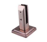 B Baosity Abrazadera de Vidrio de Acero Inoxidable, Soporte de Montaje, Poste de Balaustrada, Clip de Vidrio, Fijación de Espiga Cuadrada, Hecha de Acero Inoxid, Oro Rosa 20cm