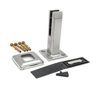 B Baosity Abrazadera para Poste de Barandilla de Vidrio Equipada con Clip de Espiga para Vidrio Proporciona Apoyo Seguro Como Pieza de Fijación Resistente al, Plata Y 20cm