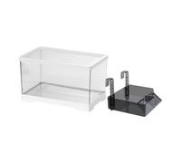 B Baosity Acuario para Tortugas Terrario Hábitat con de Drenaje Inferior Caja de Alimentación Zona de Incubación PC Adecuado P, Blanco, M with Platform