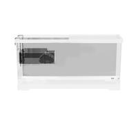 B Baosity Acuario para Tortugas Terrario Hábitat con de Drenaje Inferior Caja de Alimentación Zona de Incubación PC Adecuado P, Blanco, M W Platform and Lid