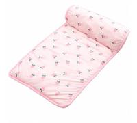 B Baosity Almohadilla Colchón para Mascotas con Respaldo Acolchado y Soporte de Cabeza Tejido Transpirable Uso en Perros Gatos Suelo Jaula, Cereza, Grande 60X80cm