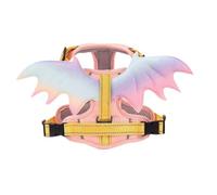 B Baosity Arnés de Pecho Ajustable para Perro Arnes Chaleco Mascota Arnés Antitirones Pechera con Decorativas y Hebilla Segura Fácil de Colocar y Retirar, Array, Rosado, S