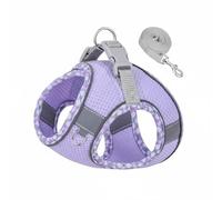 B Baosity Arnés para Cachorro Arnés Chaleco Correa con Malla Ventilada y Tiras Reflectantes Anillo D Metálico y Adecuado para Caminatas al Amanecer Patios y Rutinas de Ejercicio, Morado, XXS