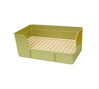 B Baosity Bandeja Sanitaria para Conejos Orinal para Jaula de Mascotas Caja de Arena PP Sólida Bandeja con Rejilla Ergonómica Adecuada para con, Verde