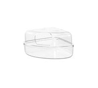 B Baosity Baño para Hámster Caja de Arena Transparente Aseo 2 en 1 Contenedor Desmontable Antipolvo Material PC Adecuado para Hámster en Jaula Cuidado del, Pequeño Claro