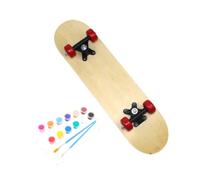 B Baosity Blank Skateboard para Niños de Madera Juguetes DIY para Pintura Creativa Ayuda a Mejorar Habilidades Físicas Fácil Manejo y, 80x20cm