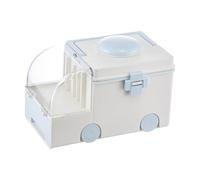 B Baosity Botiquín de Caja de Almacenamiento Portátil Organizador Multifuncional con Bandeja Desmontable y Asa Fuerte Apto para Hogar Oficina, azul