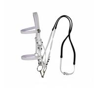 B Baosity Cabestro para Caballo con Hebillas Ajustables y Textura Cómoda de PVC y Goma Adecuado para Equitación Profesional Entrenamiento Diario y Ecuestres, Blanco