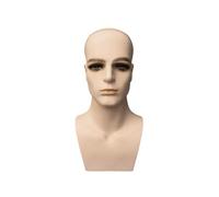 B Baosity Cabeza de Maniquí Masculina Profesional para Peluca Maquillaje Y Mascarillas Prácticas Maniquí Cosmético Expositor Escaparatismo Material PVC Realista, Piel sin barba