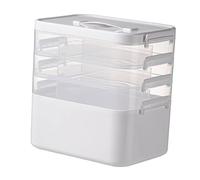 B Baosity Caja de Almacenamiento Resistente, Organizador Médico, Estuche de Almacenamiento con Compartimento Grande, Asa Y Bandeja, Ligero, Fabricado en PP, Ade, 28.1 X 19.5 X 27.5
