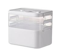 B Baosity Caja de Almacenamiento Resistente, Organizador Médico, Estuche de Almacenamiento con Compartimento Grande, Asa Y Bandeja, Ligero, Fabricado en PP, Ade, 28.1 X 19.5 X 23 Cm