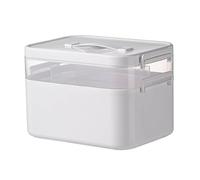 B Baosity Caja de Almacenamiento Resistente, Organizador Médico, Estuche de Almacenamiento con Compartimento Grande, Asa Y Bandeja, Ligero, Fabricado en PP, Ade, 24x16.3x15.7cm 2