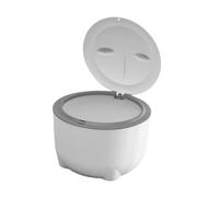 B Baosity Caja de Arena para Gato Recipiente Higiénico para Gato Cubo de Basura Cerrado Arena Sanitaria con Puerta Y Tapa Material PP Fácil de Limpiar Adecuada, Blanco