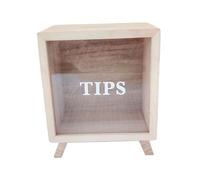 B Baosity Caja de Puntas para Tarros de Monedas, Tarro para Dinero, Multiusos de Madera, Cumpleaños, Hucha, Caja de Dinero para Cafetería Y, a