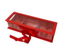 B Baosity Caja Mamá Cartón Letra Caja Flores Rellenable Papel Decorativa Duradera para Embalaje Floral Regalos Día de La Madre Fiestas Celebraciones, Rojo, Individual