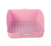 B Baosity Caja para Excremento de Conejo Baño Esquinero Jaula Entrenamiento Mascotas Pequeñas Arenero Extraíble Estructura Fuerte Adecuada para Apartamentos Y C, Rosa