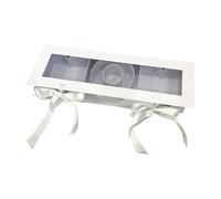 B Baosity Caja para Flores Y Envoltura de Regalos Caja de Exhibición Contenedor de Cartón con Diseño Creativo de Letras Mamá Adecuado para Celebraciones Familia, Blanco, Individual