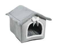 B Baosity Cama Nido para Mascotas Tipo Casa Cama de Cueva Manta Removible Estructura Semiencerrada Base Lavable Y Cómoda Adecuada para Gatos Perros Pequeños ESP, M