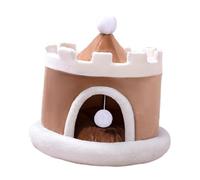 B Baosity Cama para Gatos Nido de Mascotas Casa para Perros Cama Desmontable con Pelota Material Suave Adecuada para Gatos Perros Pequeños Decoración Interior D, Coffee S 40x40x40cm