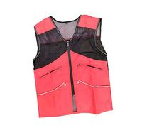 B Baosity Chaleco de con Tejido de Poliéster Estructura de Malla Fresca Y Bolsillos Amplios para Accesorios de Entrenamiento, Rojo, XXXL
