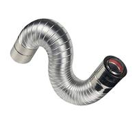 B Baosity Chimenea de Estufa Tubo de Conducto de Horno Adaptable Resistente a Temperaturas de Acero Inoxidable Y Aluminio Adecuado para Camping Al, Exterior 90x50cm