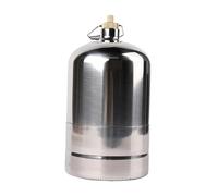 B Baosity Cilindro de Gas Vacío Recargable Botella de Gas Portátil Tanque de Gas Acero Inoxidable con Válvula Doble Adecuado para Camping Senderismo Barbacoa, 1.5L