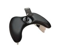 B Baosity Cojín para Manos para Manicura, Reposabrazos para Manicura, Almohada de Mano Plegable Y Ajustable, Material PU, Adecuado para Salones de Belleza, Negro con Soporte