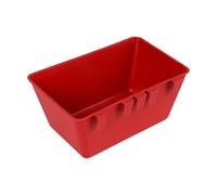 B Baosity Comedero Colgante para Recipiente Colgante de Alimentación Ganadera Cubeta Apta para Aves de Corral con Clip Resistente Pollos Gallinas, Rojo