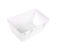 B Baosity Comedero Colgante para Recipiente Colgante de Alimentación Ganadera Cubeta Apta para Aves de Corral con Clip Resistente Pollos Gallinas, Blanco