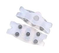 B Baosity Crampones Zapatos Nieve Hielo Cleats de Acero Silicona Elástica Flexibles Y Livianos para Tracción Segura Adecuados para Pesca Excursiones Monta, Transparente