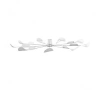 B Baosity Deflector de Aire para Aire Acondicionado con Bafle de Ventilación Guías Curvas Radiales Tubos de Aluminio Estructura, Blanco, Ventilador De Guía De Aire En Espiral De 9 Aspas