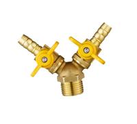 B Baosity Divisor de manguera con válvula de bola para gas, instalación sencilla, diseño en Y, 3 vías, Masculino
