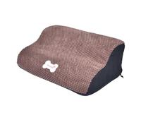B Baosity Escalera para Perros Pequeños con Rampa Inclinada Suave Dos Escalones Rellenos de Esponja Base Antideslizante Y Cubierta Desmontable Adecuada para Mas, Café
